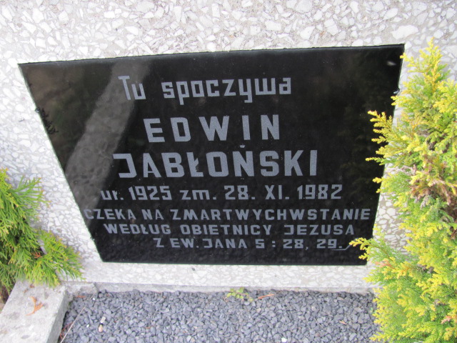 Edwin Jabłoński 1925 Okonek - Grobonet - Wyszukiwarka osób pochowanych