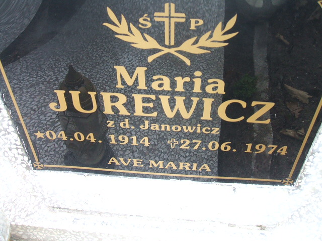 Maria Jurewicz 1914 Okonek - Grobonet - Wyszukiwarka osób pochowanych