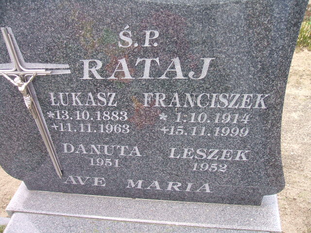 Łukasz Rataj 1883 Okonek - Grobonet - Wyszukiwarka osób pochowanych