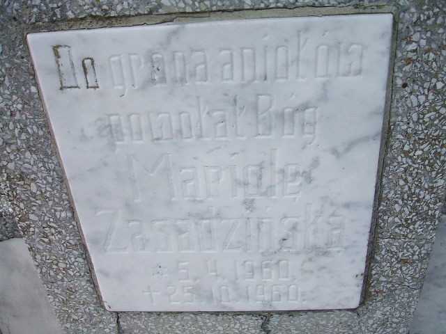 Mariola Zasadzińska 1960 Okonek - Grobonet - Wyszukiwarka osób pochowanych