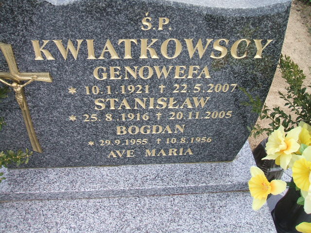 Bogdan Kwiatkowski 1955 Okonek - Grobonet - Wyszukiwarka osób pochowanych