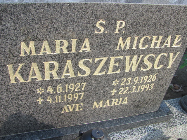Michał Karaszewski 1926 Okonek - Grobonet - Wyszukiwarka osób pochowanych