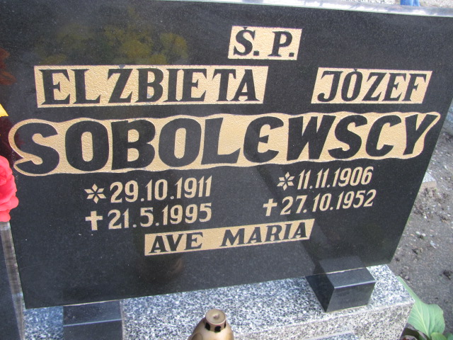 Zofia Sobolewska 1939 Okonek - Grobonet - Wyszukiwarka osób pochowanych