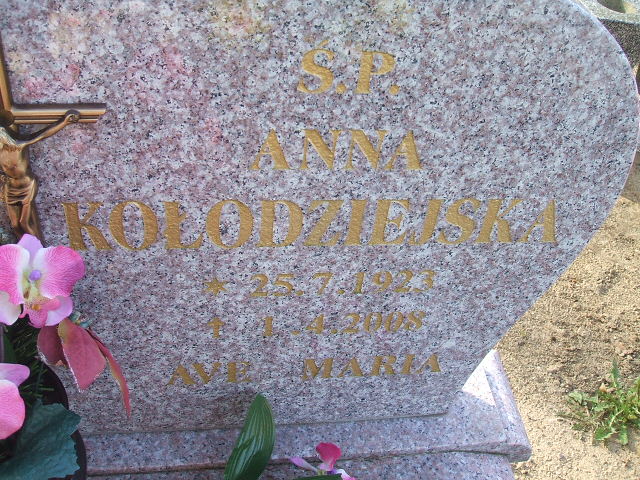 Anna Kołodziejska 1923 Okonek - Grobonet - Wyszukiwarka osób pochowanych