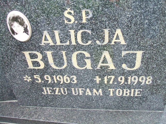 Alicja Bugaj 1963 Okonek - Grobonet - Wyszukiwarka osób pochowanych