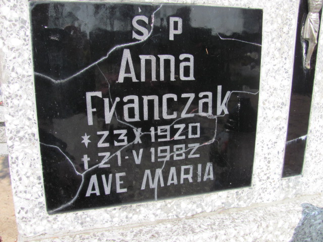 Anna Franczak 1920 Okonek - Grobonet - Wyszukiwarka osób pochowanych